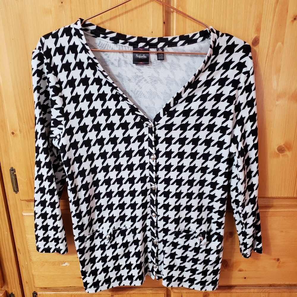 Rafaella Hound Tooth Cardigan